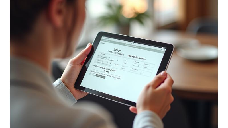Ein ansprechendes Online-Reservierungssystem auf einem Tablet